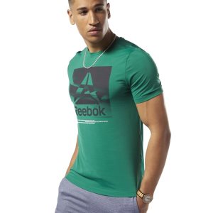 Reebok Workout Ready ACTIVCHILL Graphic T Shirt Herren - Grün - DE 632-SUV